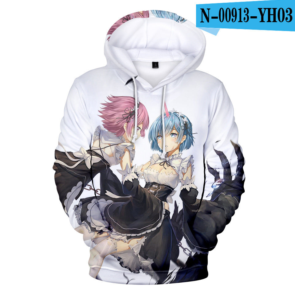 3D Hooded Sweatshirt for Adults - Japanese Anime Design