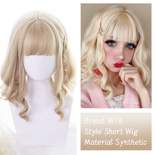 WTB Women's Synthetic Medium Strap Anime Clavicle Wig