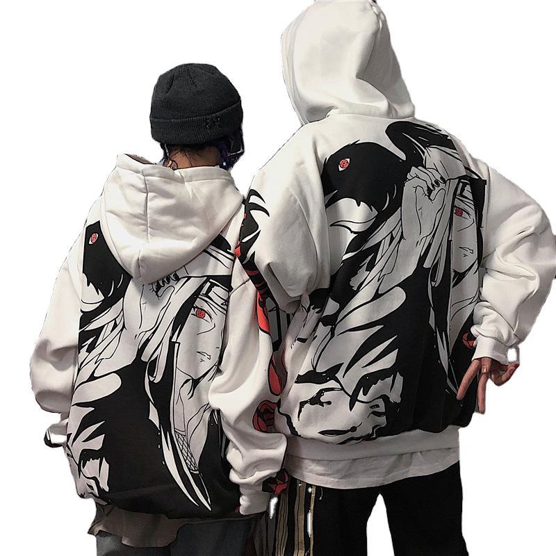 Anime Naruto Itachi Sharingan Print Hoodie for Women