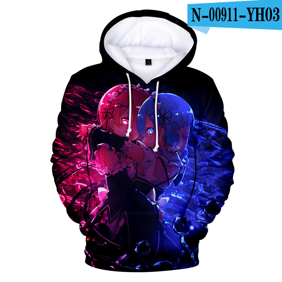 3D Hooded Sweatshirt for Adults - Japanese Anime Design