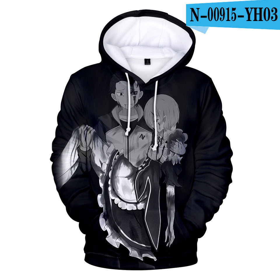 3D Hooded Sweatshirt for Adults - Japanese Anime Design