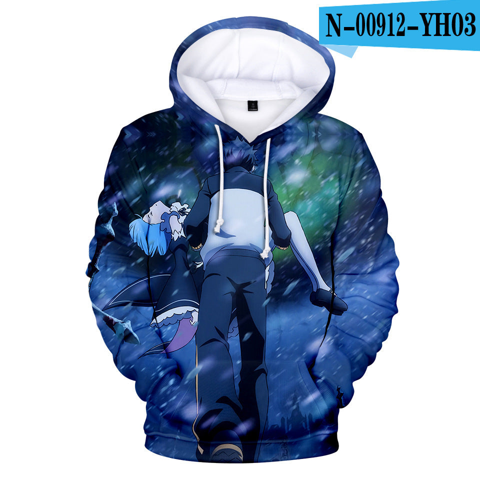 3D Hooded Sweatshirt for Adults - Japanese Anime Design
